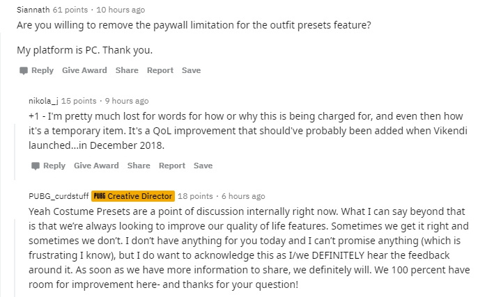 [AMA汇总] PUBG新任创意总监Dave：明年工作重点将是大地图